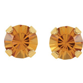 14K Yellow Imitation Citrine Inverness® Piercing Stud Earrings